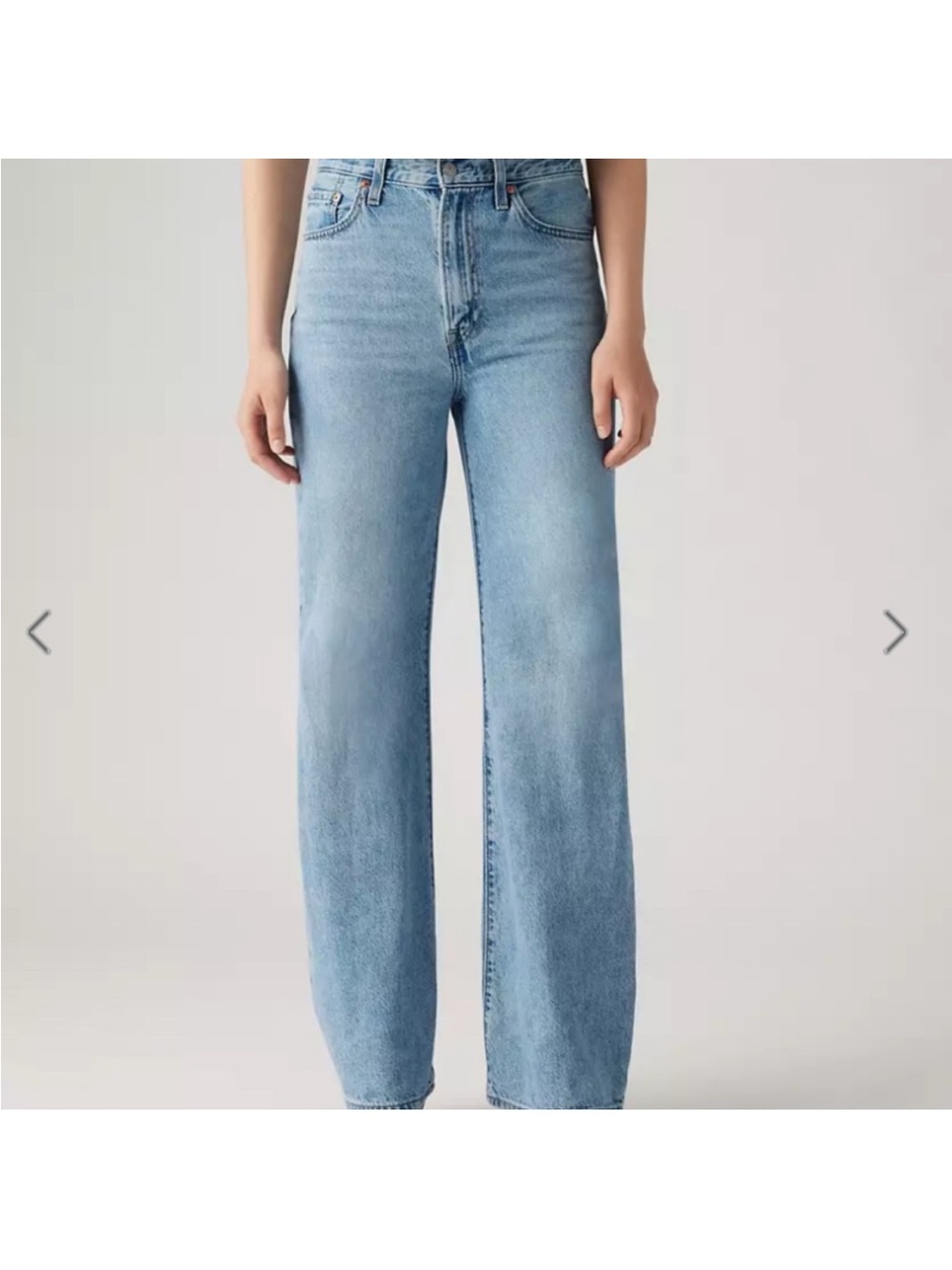 Levi's Light Blue High-Rise Ribcage Wide Leg Jeans - Picture 2 of 7